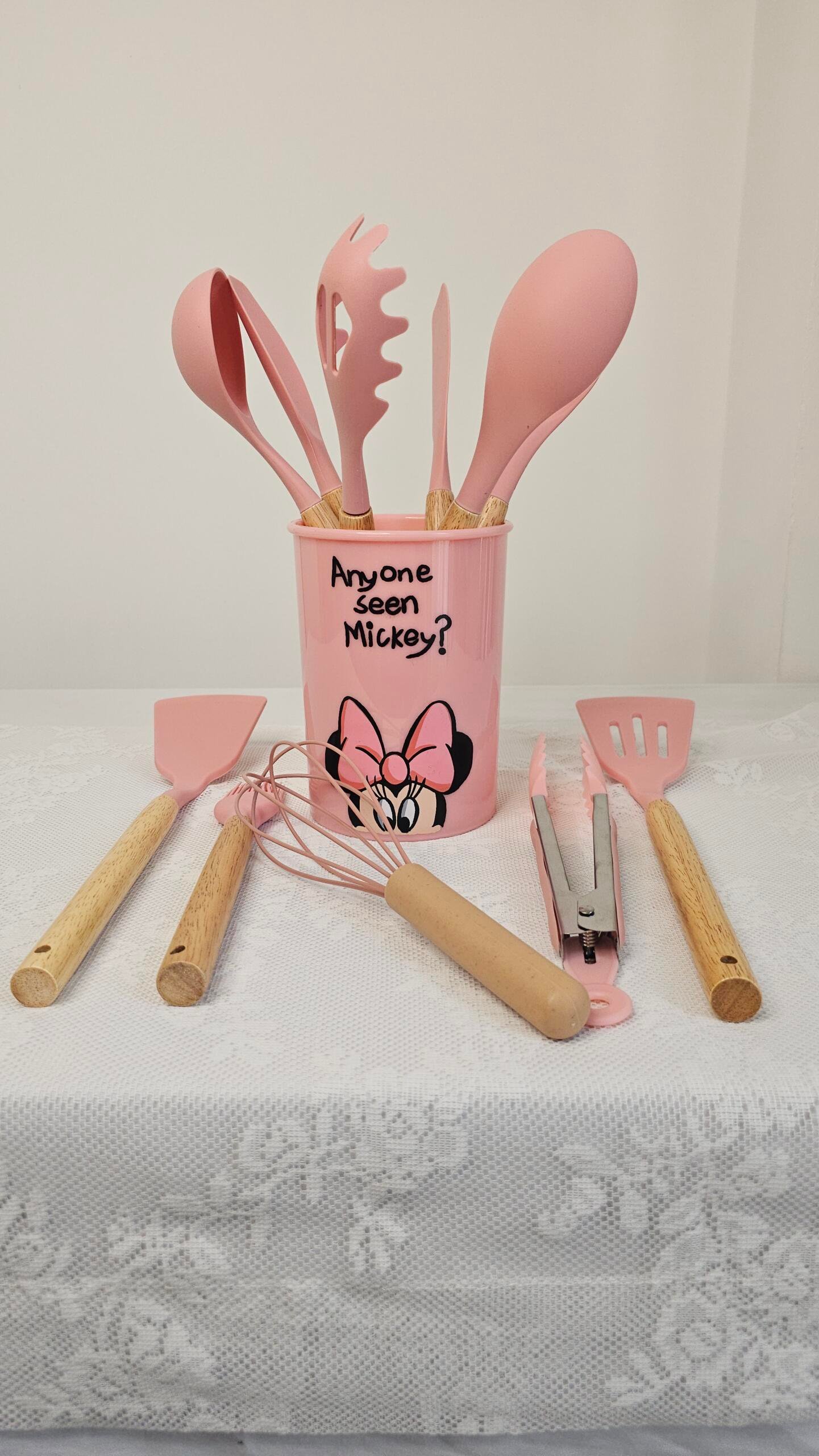 Pink Minnie Silicone Set