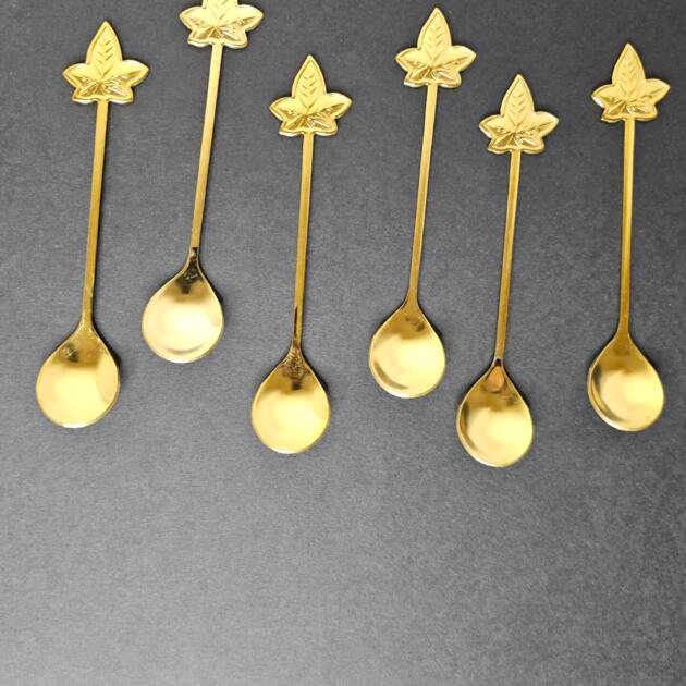 Golden Leaf Spoons